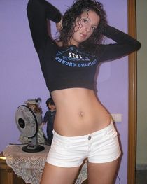 Sexy little bride jerks